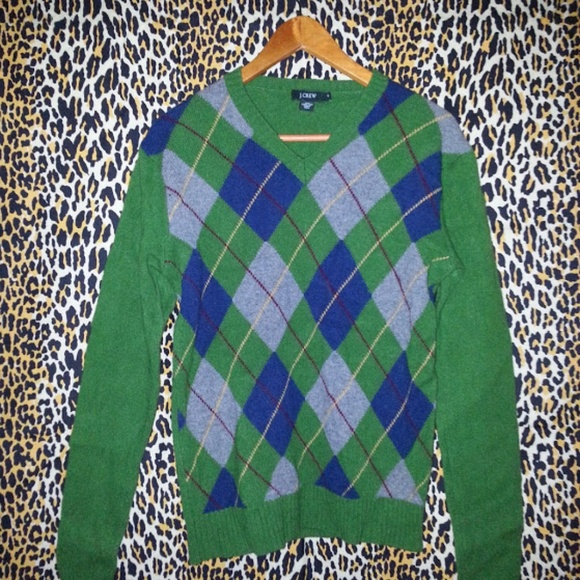 mens checkered sweater